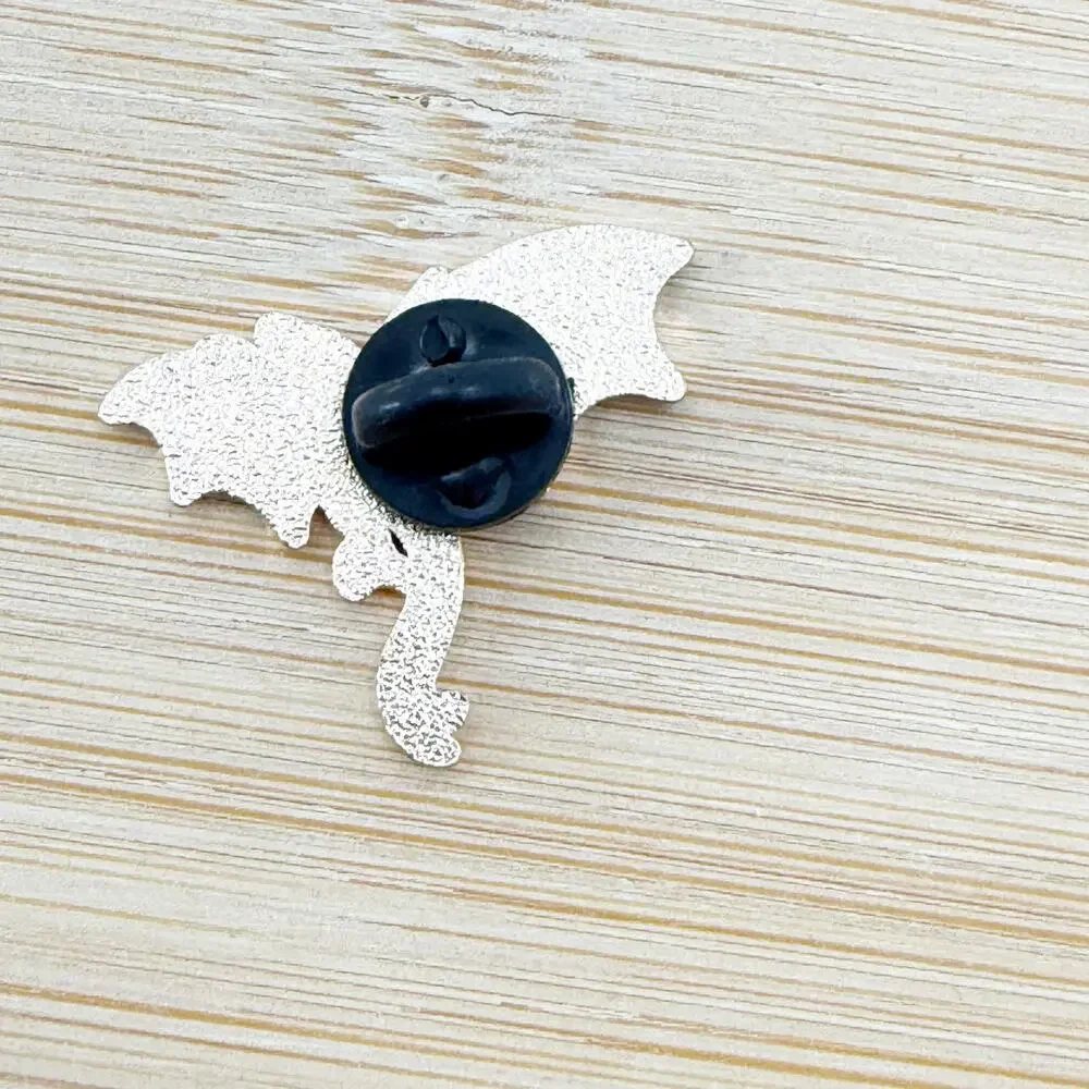 Mini Black Flying Dragon Enamel Pin